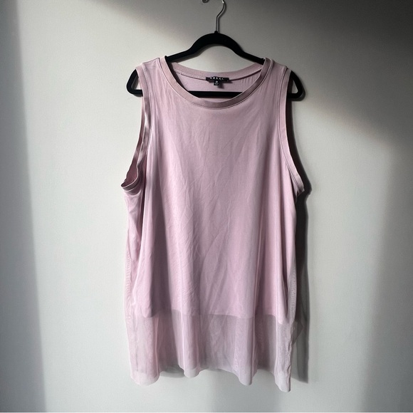 Rebel Wilson X Angels Women's Plus Size 2XL Long Mesh Overlay Sleeveless Top - Picture 4 of 11